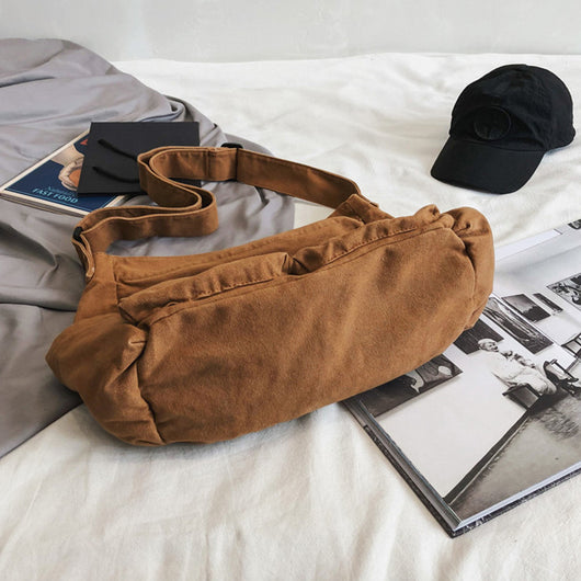 Bolsa Mensajera Canvas Unisex de Gran Capacidad con Múltiples Compartimentos - Image 18