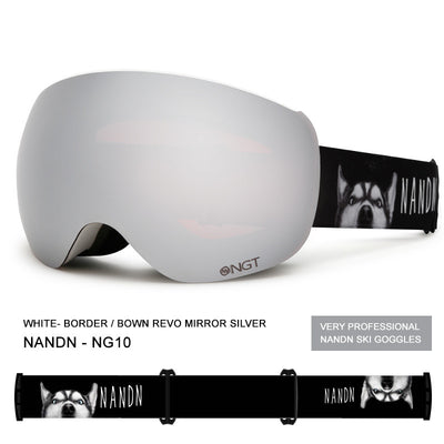 Gafas de Esquí Esféricas Doble Lente Anti-Empañamiento con Magnético para Hombre y Mujer - Image 8
