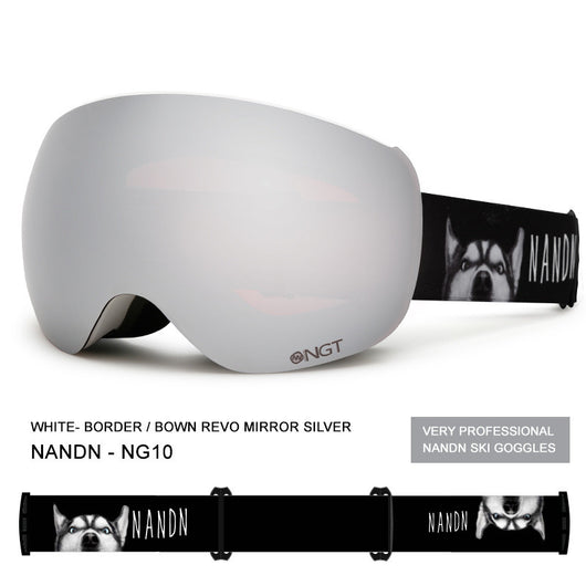 Gafas de Esquí Esféricas Doble Lente Anti-Empañamiento con Magnético para Hombre y Mujer - Image 8