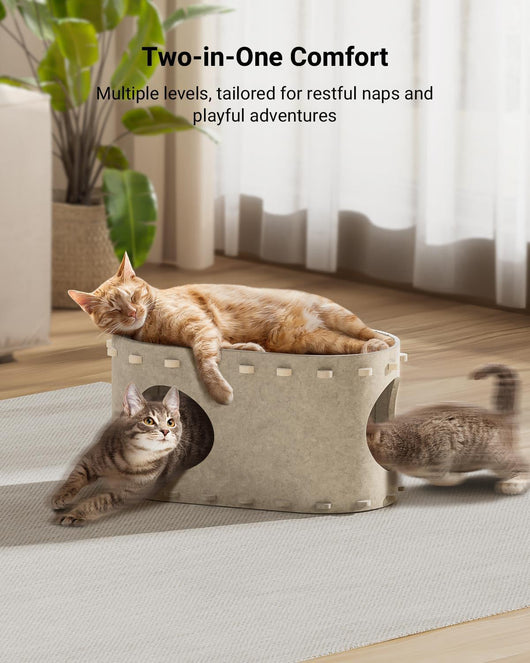 Casa Cueva para Gatos con Túnel Plegable y Resistente a Arañazos - Image 11