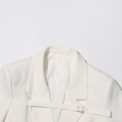 Blazer Slim Fit Patchwork para Mujer - Diseño Moderno y Versátil - Image 9