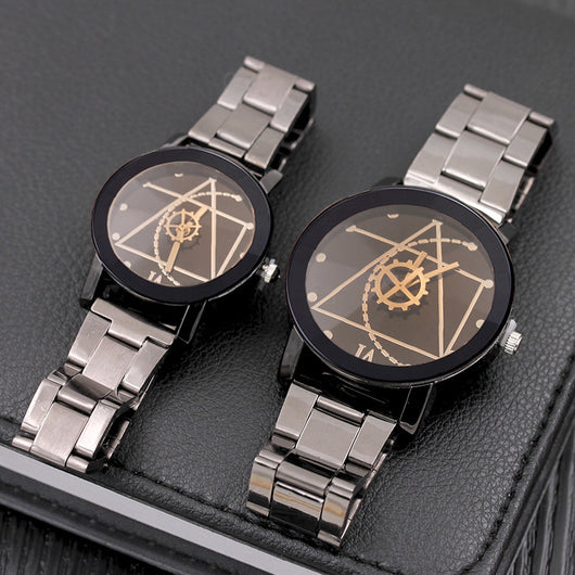 Reloj de Pareja Brújula Acero Inoxidable - Diseño Unisex Moderno - Image 10