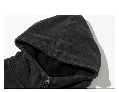 Suéter Hoodie Desgastado Lavado - Marca Tide para Hombre - Image 14