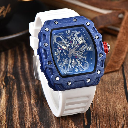 Reloj de Cuarzo para Hombre con Diseño de Onda y Calendario - Image 2