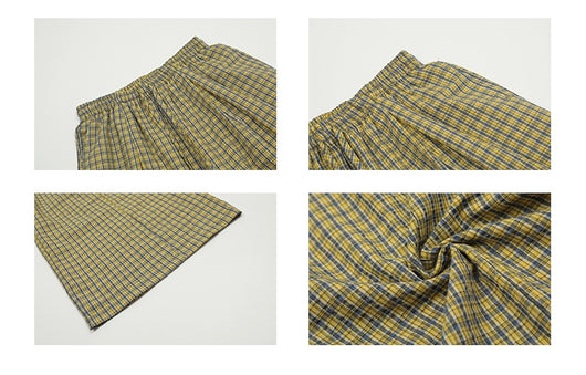Pantalones Sueltos Retro Azul con Patrón Geométrico - Image 11