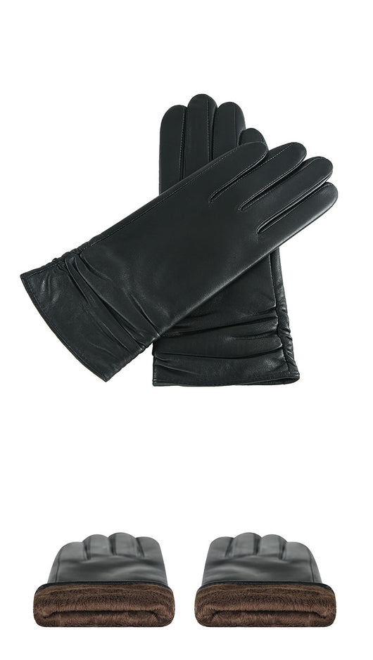 Guantes de Cuero para Motocicleta Invierno Mujer - Abrigo Térmico Reforzado - Image 10