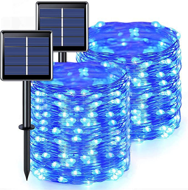 Guirnalda Solar de Cobre LED con 8 Funciones de Iluminación - Image 10