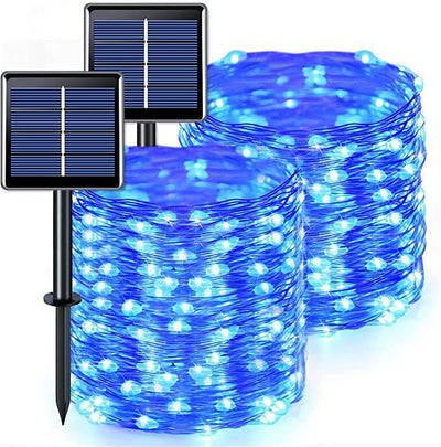 Guirnalda Solar de Cobre LED con 8 Funciones de Iluminación - Image 10