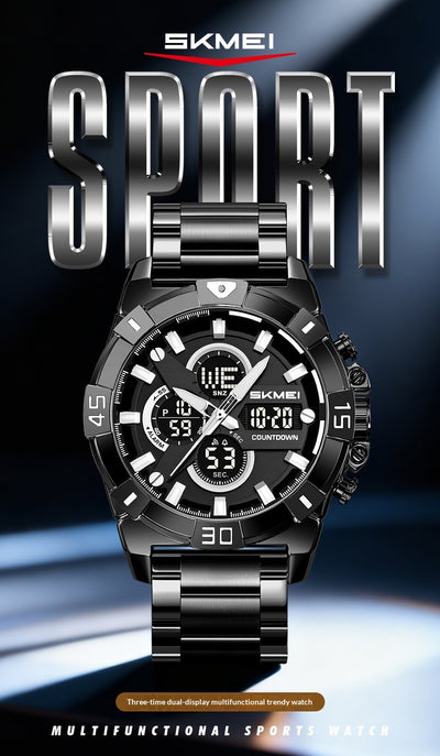 Reloj Cronógrafo Deportivo Electrónico para Hombre con Correa de Acero - Image 17
