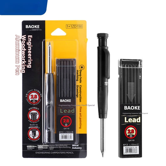 Lápiz de Carpintero Profesional con Cabeza Metálica y Mina Profunda de 28mm - Image 12
