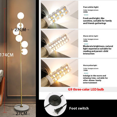 Lámpara de Piso Nórdica para Sala de Estar, Dormitorio y Estudio - Image 9