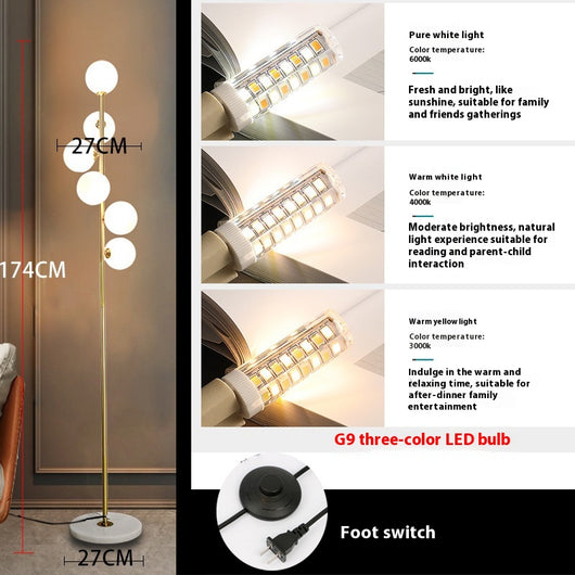 Lámpara de Piso Nórdica para Sala de Estar, Dormitorio y Estudio - Image 9
