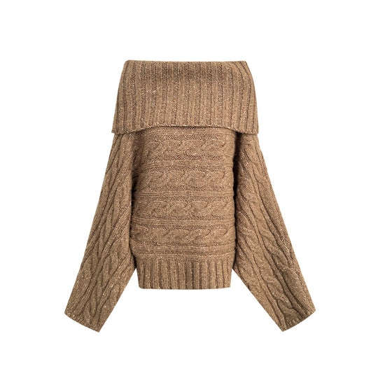 Suéter Elegante Escote Frío Retorcido para Mujer - Image 6