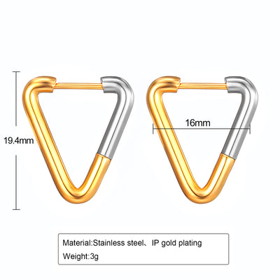 Aretes Dorados Degradados en Acero Titanio - Diseño Exclusivo Hipoalergénico - Image 19