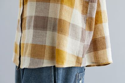 Camisa de Cuadros Manga Larga Talla Grande para Mujer - Image 11