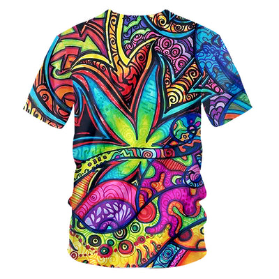Playera Casual Estampado Psicodélico 3D con Tecnología Transpirable - Image 28