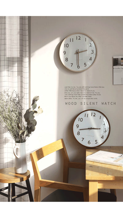 Reloj de Pared Nórdico Moderno 30cm Madera Maciza Silencioso - Image 14
