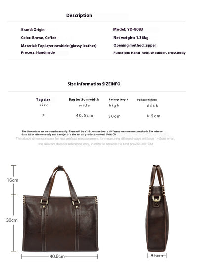 Bolsa Mensajera de Cuero Vacuno Engrasado Premium - Image 9