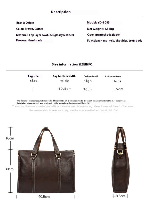 Bolsa Mensajera de Cuero Vacuno Engrasado Premium - Image 9