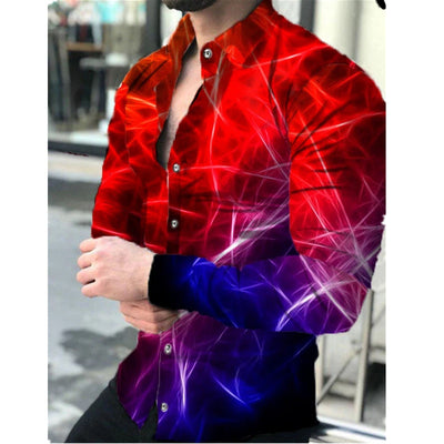 Camisa Casual Estampada de Manga Larga para Hombre - Image 5
