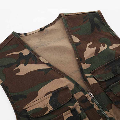 Chaleco de Fotografía y Pesca con Múltiples Bolsillos Camuflaje - Image 4