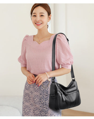 Bolso Mensajero de Cuero Genuino Estilo Minimalista - Image 11