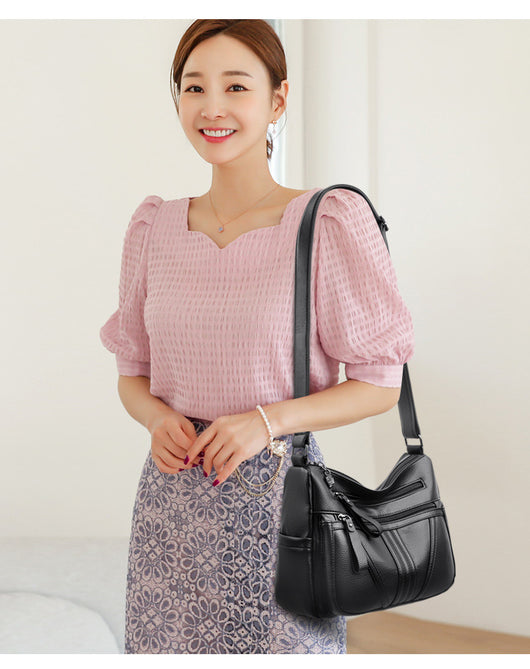 Bolso Mensajero de Cuero Genuino Estilo Minimalista - Image 11
