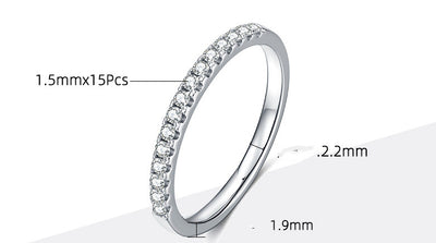 Anillo de Moissanita con Diseño Moderno Estilo Ins - Image 7