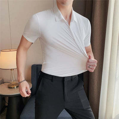 Camisa Deportiva Elástica de Manga Corta para Hombre - Image 15