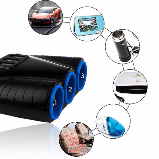Encendedor Vehicular Multifunción con Doble USB 120W para Carga Rápida - Image 3