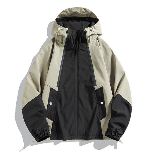 Chaqueta Bomber Impermeable y Cortavientos para Parejas - Diseño Color Block Casual - Image 4