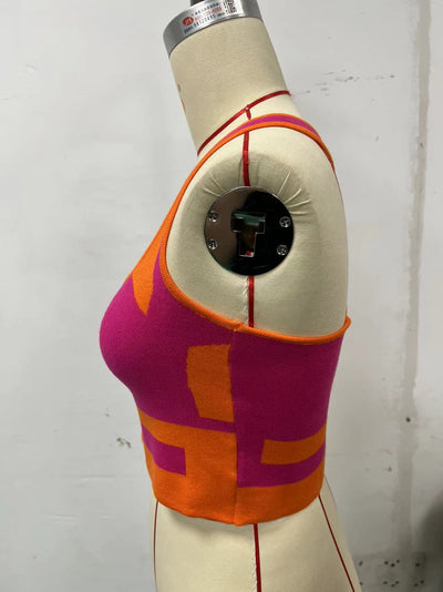 Blusa Escotada Contraste de Colores para Primavera y Verano - Image 37