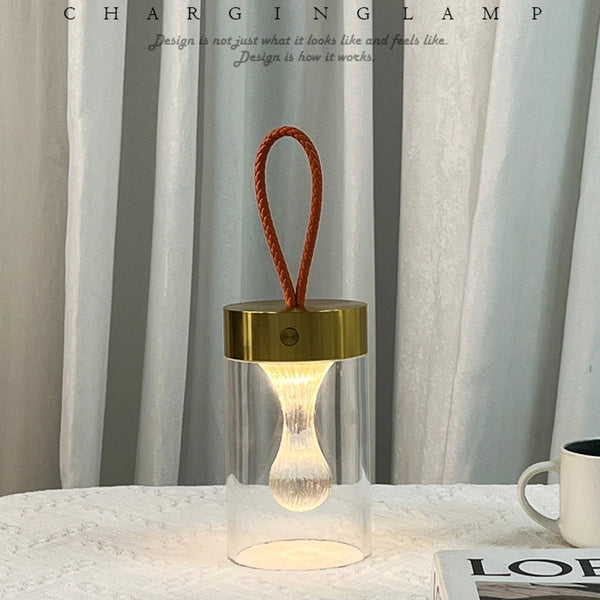 Lámpara Camping Recargable con Diseño Gota de Agua - Luz Nocturna Portátil