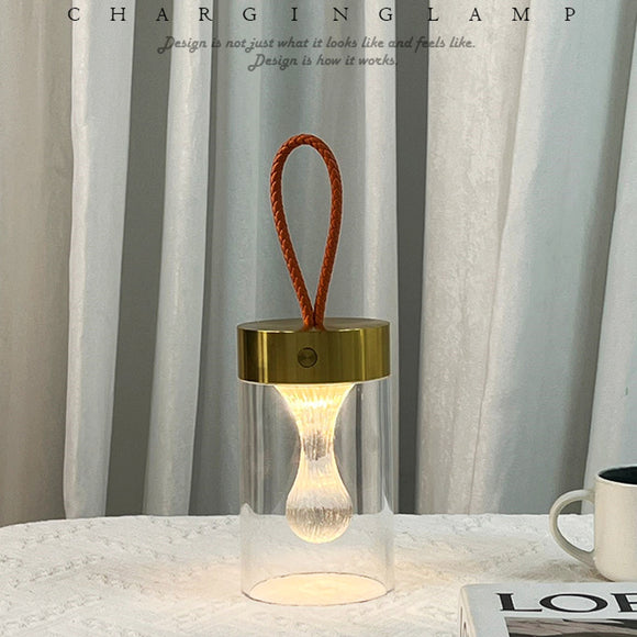 Lámpara Camping Recargable con Diseño Gota de Agua - Luz Nocturna Portátil