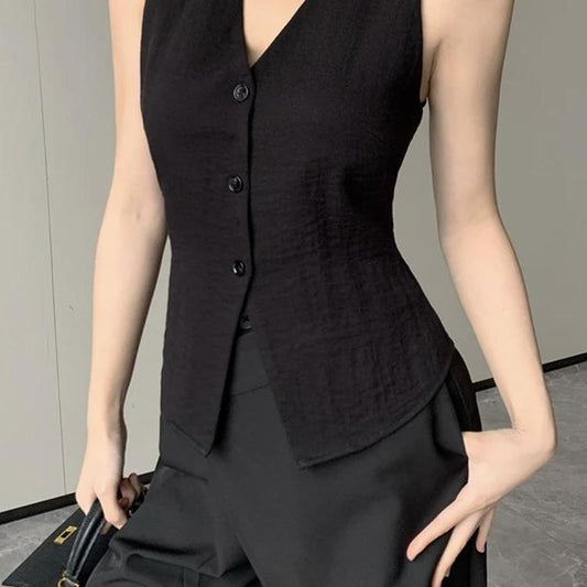 Chaleco Elegante Retro Estilo Francés Ajustado para Mujer - Image 2