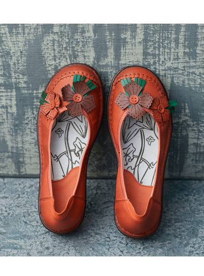 Zapatos Artesanales de Cuero Estilo Étnico Retro con Suela Suave para Mujer - Image 23