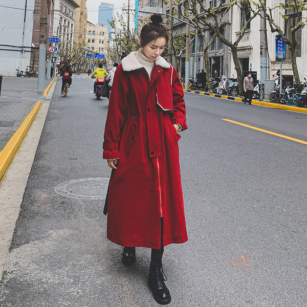 Chaqueta Parker de Lana de Cordero con Solapa Contrastada