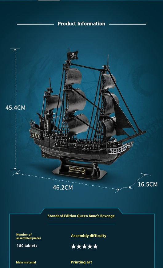 Maqueta de Barco de Papel Tiedani - Modelo 3D para Armar a Mano - Image 16