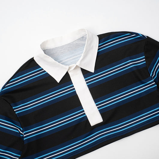 Polo de Rayas Otoñal con Cuello Clásico y Mangas Largas - Image 12