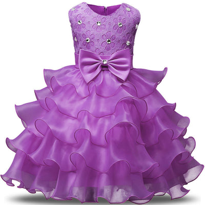 Vestido de Princesa sin Mangas para Niñas - Diseño Pomposo para Bodas y Eventos - Image 7