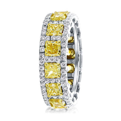 Anillo de Diamante Amarillo Chapado en Oro con Plata 925 - Image 2