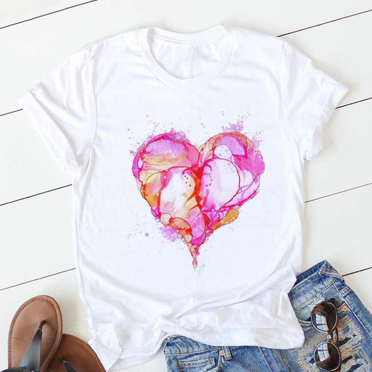 Playera Estampado Flores Love Manga Corta - Image 7