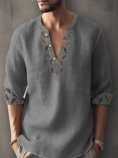 Camisa de Lino Bambú con Impresión 3D Digital de Manga Larga Estilo Europeo - Image 20