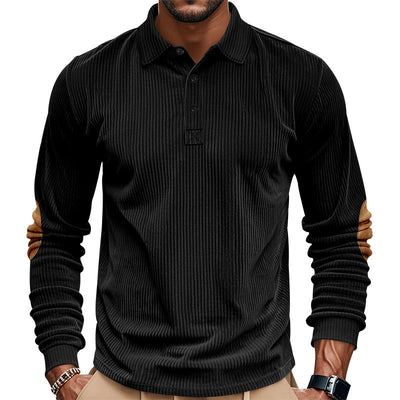 Camiseta Manga Larga de Pana para Hombre - Primavera y Otoño - Image 30