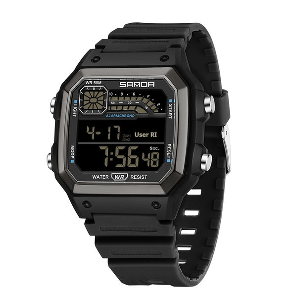 Reloj Deportivo Cuadrado Delgado con Luz Nocturna y Resistencia al Agua - Image 3