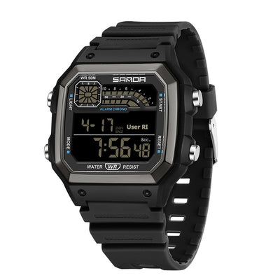 Reloj Deportivo Cuadrado Delgado con Luz Nocturna y Resistencia al Agua - Image 3