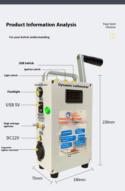 Generador de Energía Manual para Iluminación Exterior - Image 10