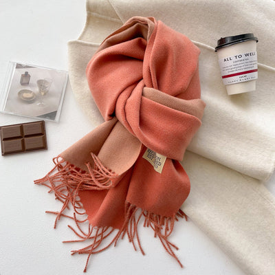 Pañuelo Reversible de Color Sólido para Mujer - Image 3