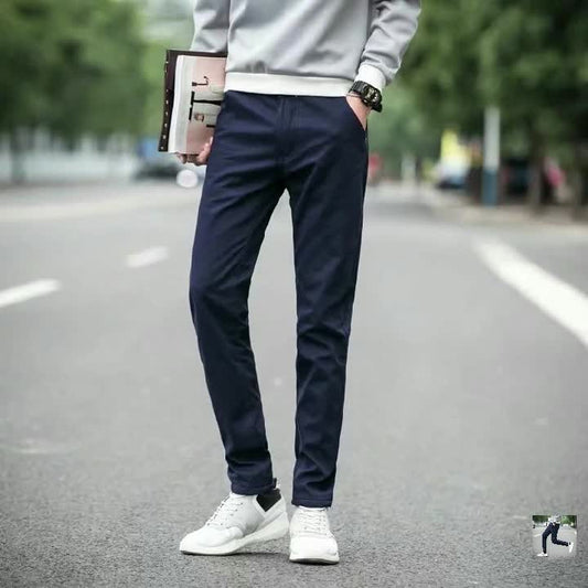 Pantalones Vaqueros Gruesos Forrados de Terciopelo para Hombre - Tendencia Juvenil Otoño Invierno