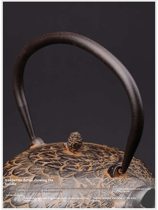 Tetera Artesanal Japonesa de Hierro Fundido con Patrón de Codorniz - Image 16
